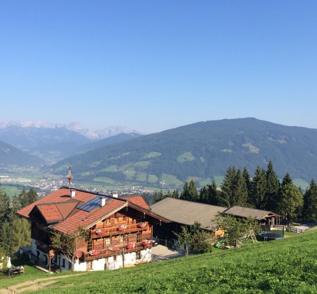 Bifanggut mit Ausblick über den Pongau im Sommer