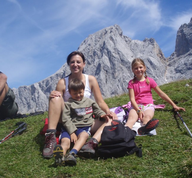 Verschnaufpause beim Wandern